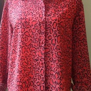 Milano long-sleeve animal print blouse - Small